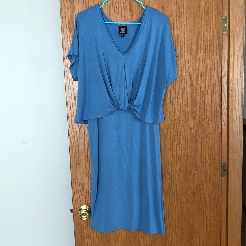 NWOT blue short sleeved dress